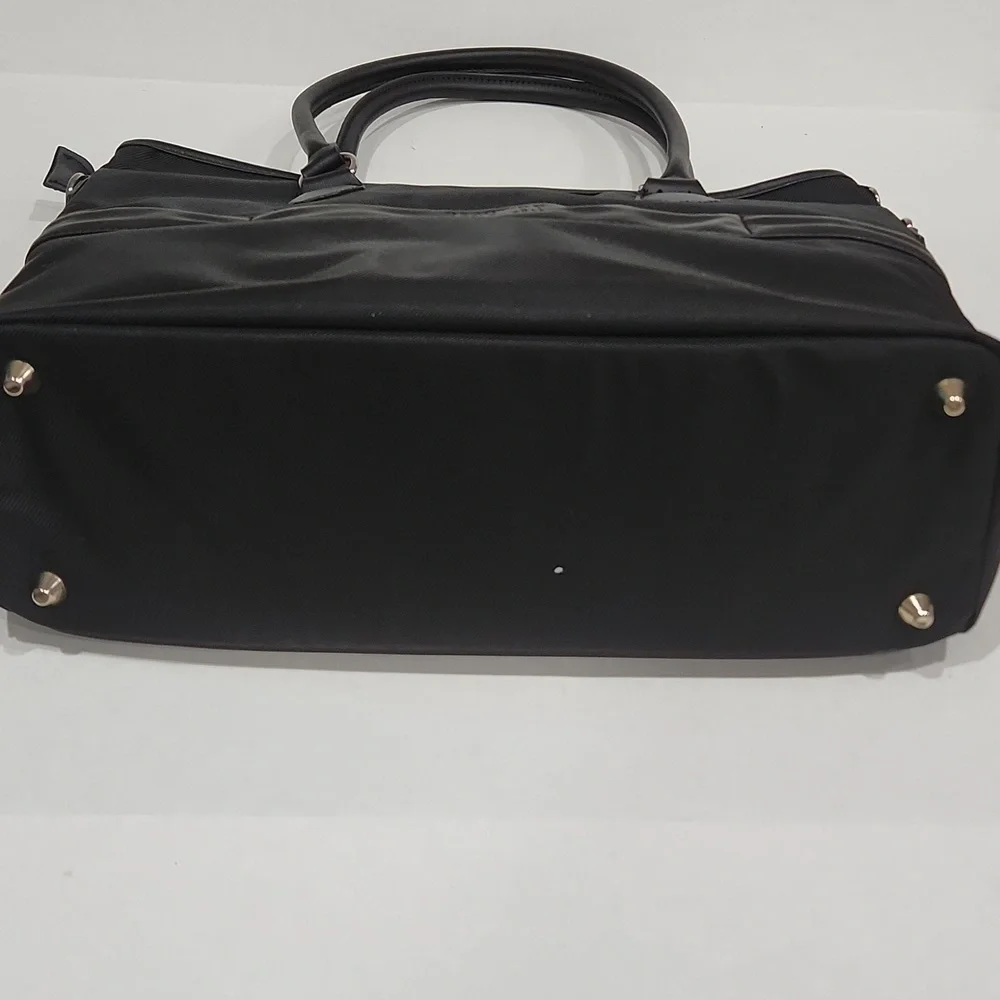 Kenneth Cole Black Quilted Chevron Laptop Travel Work Tote Bag NEVER USED